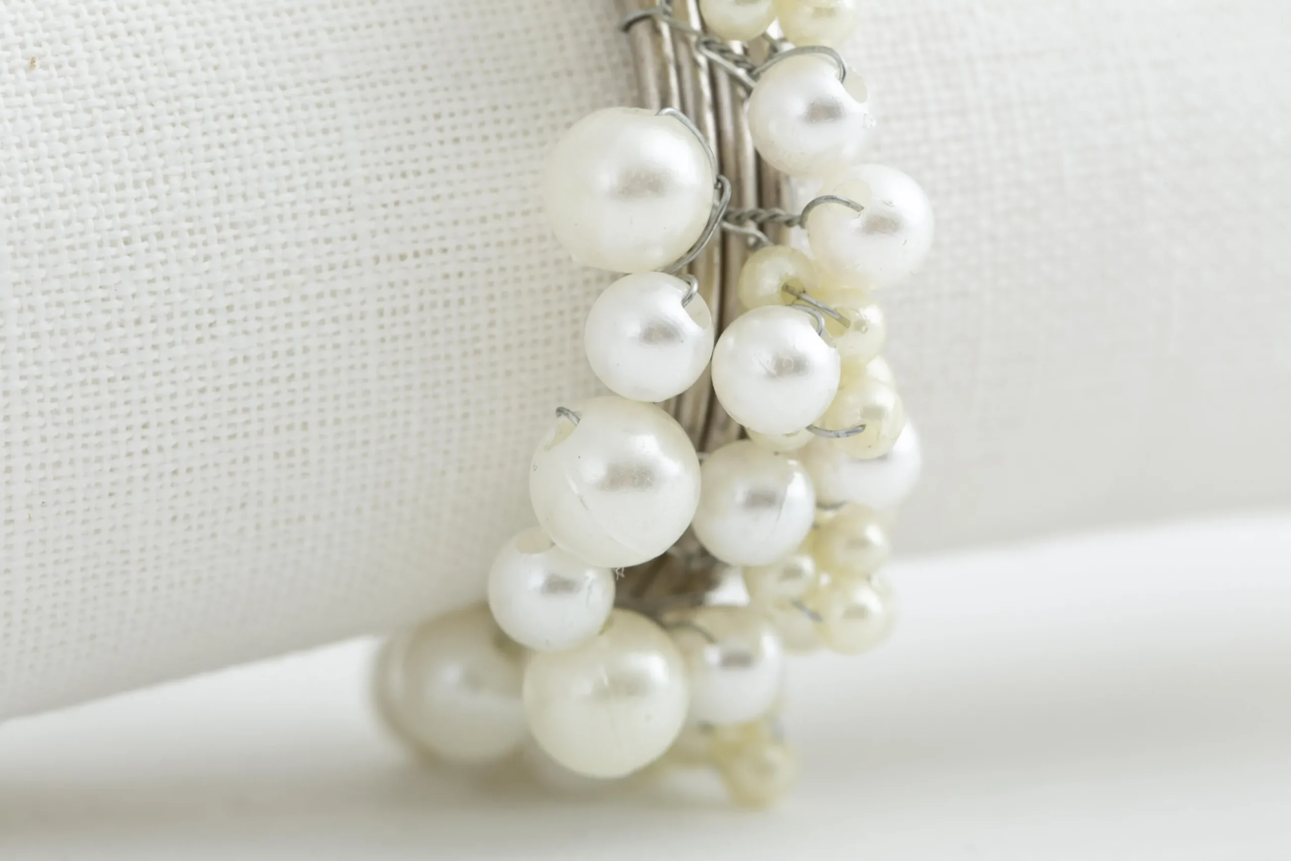 Osaka, Napkin Ring, Beads, Ivory