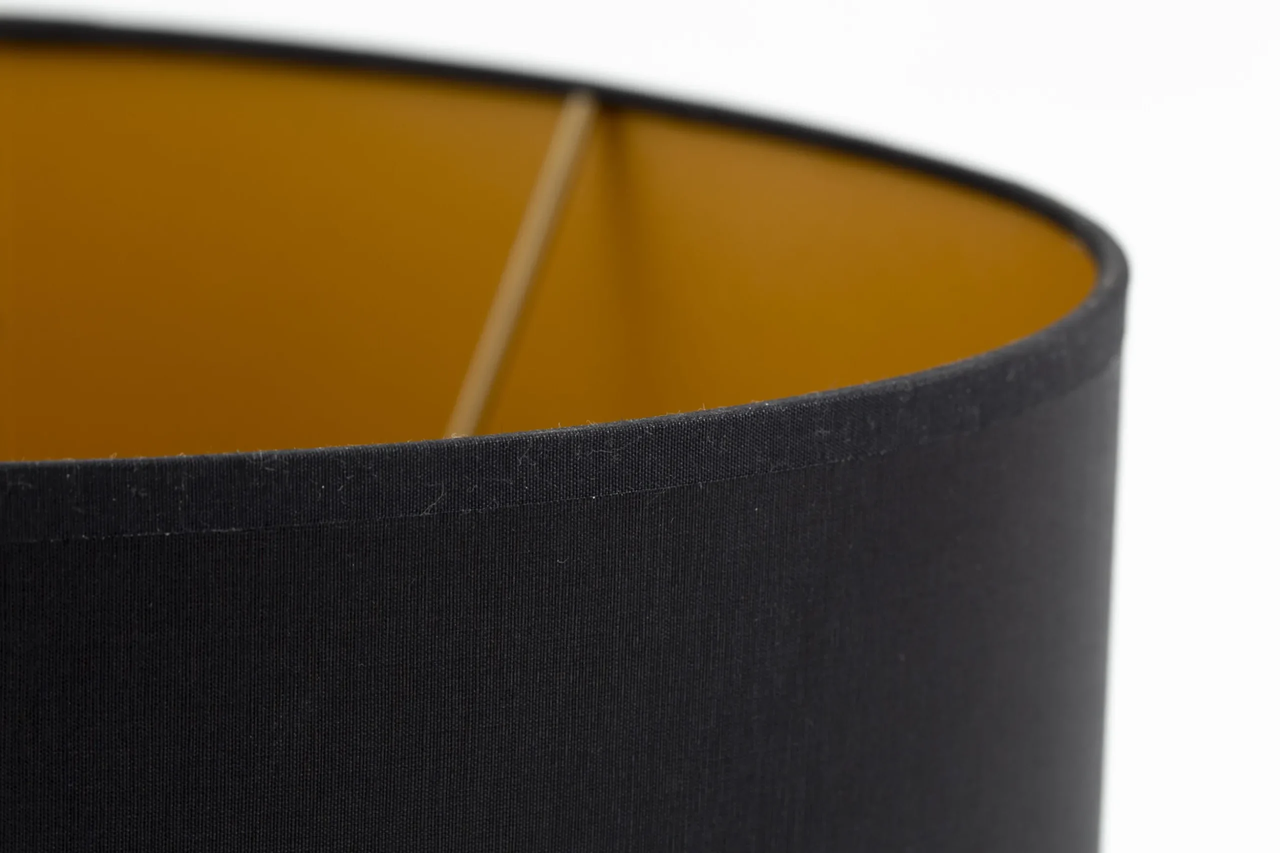 Oval, Lampshade, Black And Gold, Oval, 35 Cm