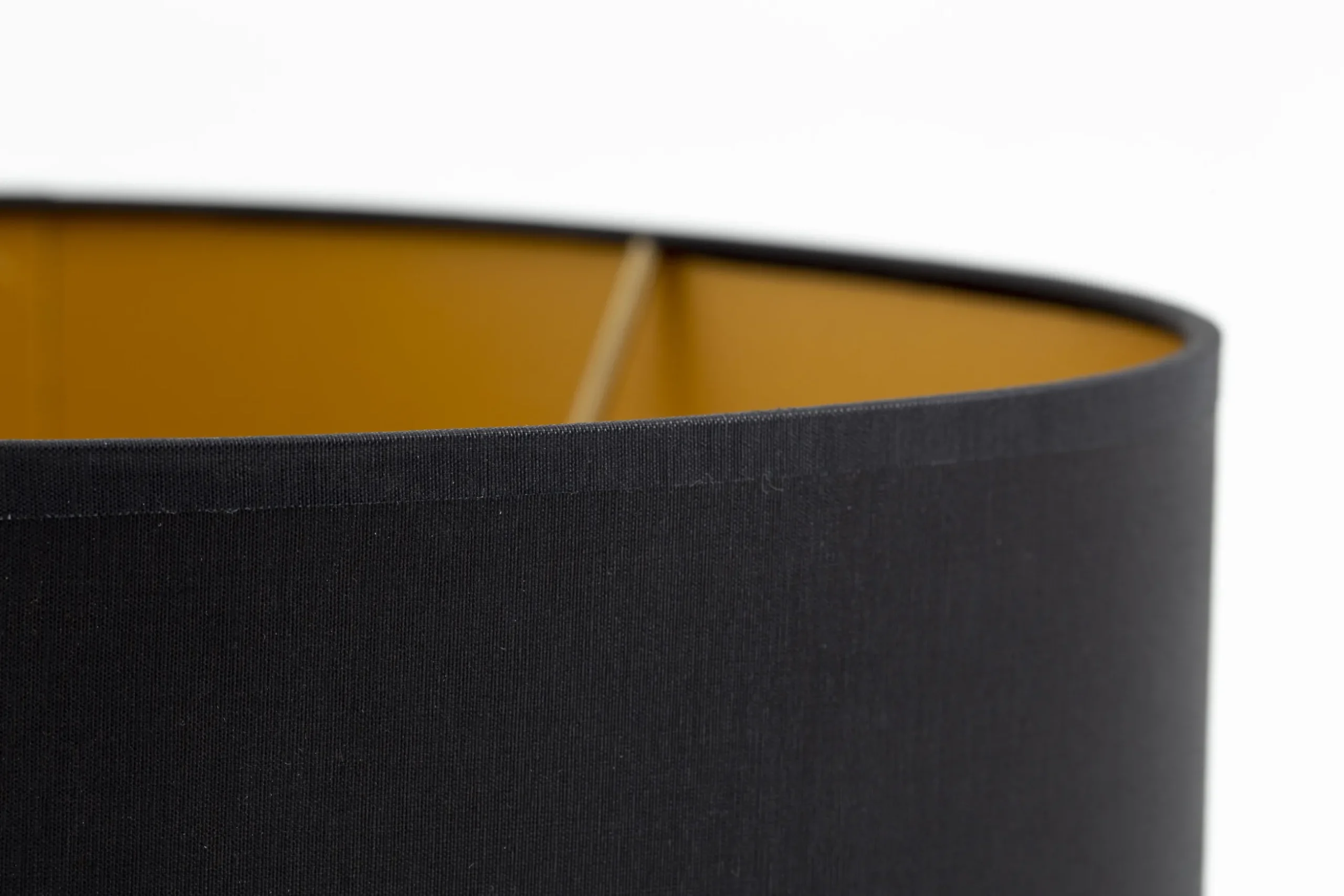 Oval, Lampshade, Black And Gold, Oval, 30 Cm