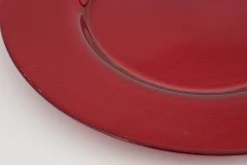 Pacelle, Plate, Glass, Red