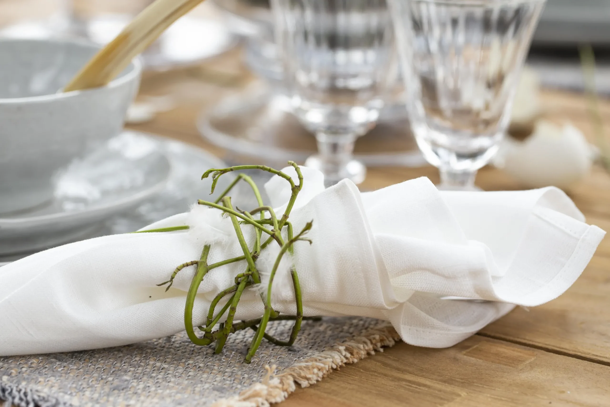 Phills, Napkin, White, Set Of 6