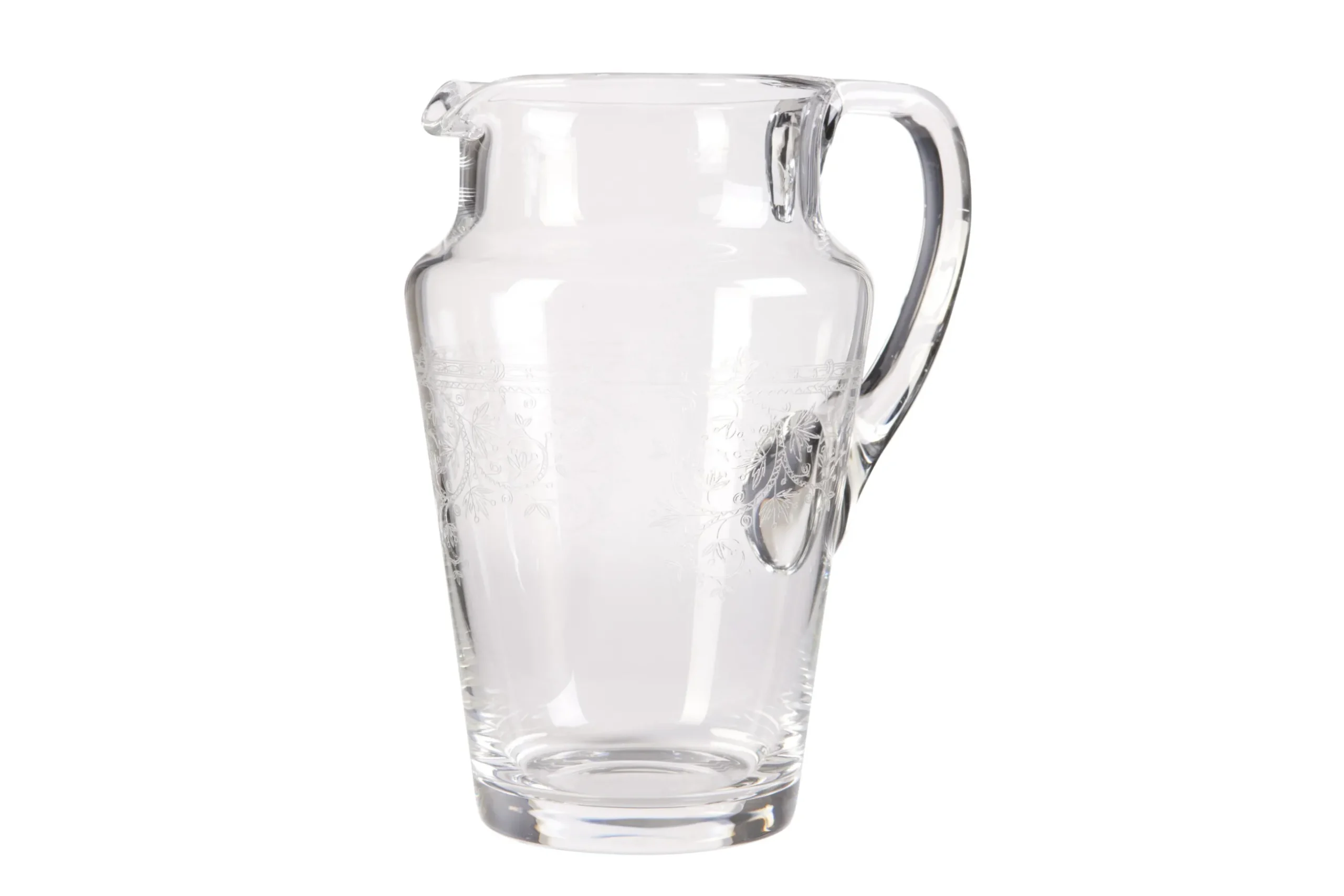 Praag, Pitcher, Mouth-Blown Glass, Engraved, 1,5 L