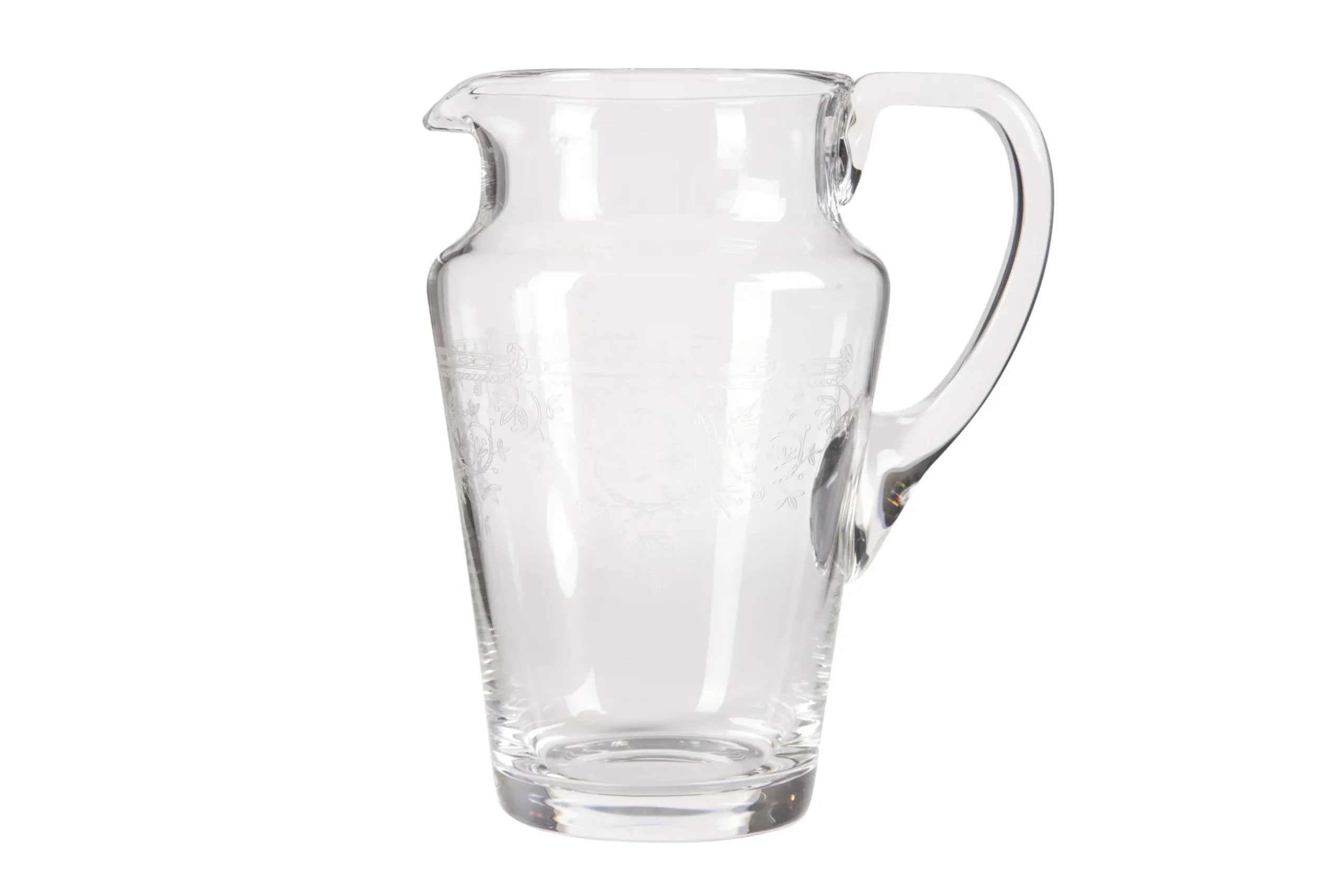 Praag, Pitcher, Mouth-Blown Glass, Engraved, 1,5 L