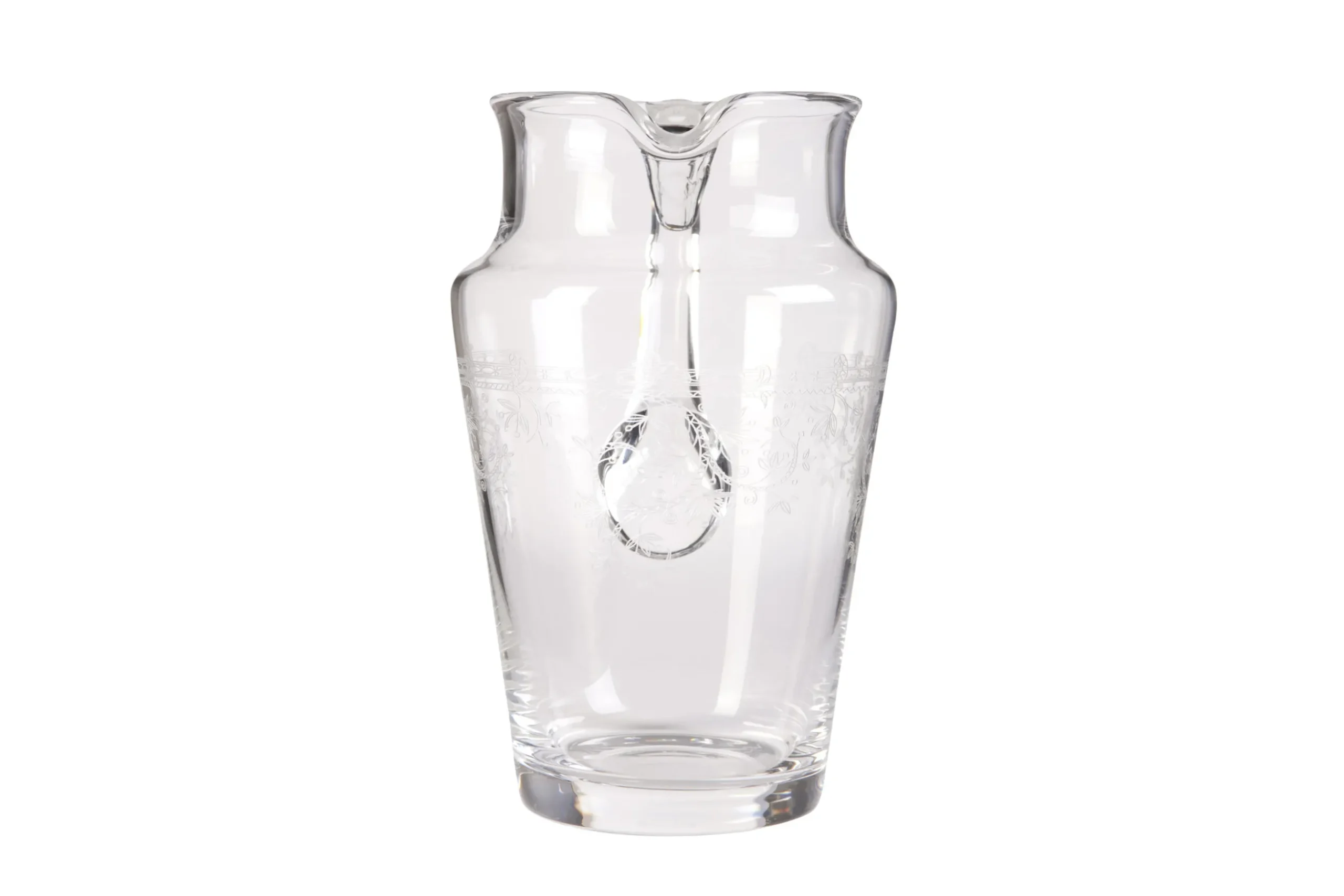 Praag, Pitcher, Mouth-Blown Glass, Engraved, 1,5 L