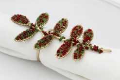 Rawas, Napkin Ring, Beads, Leaf