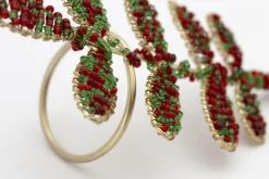 Rawas, Napkin Ring, Beads, Leaf
