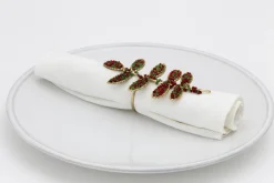 Rawas, Napkin Ring, Beads, Leaf