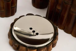 Rene, Soap Dish, Steel And Wood