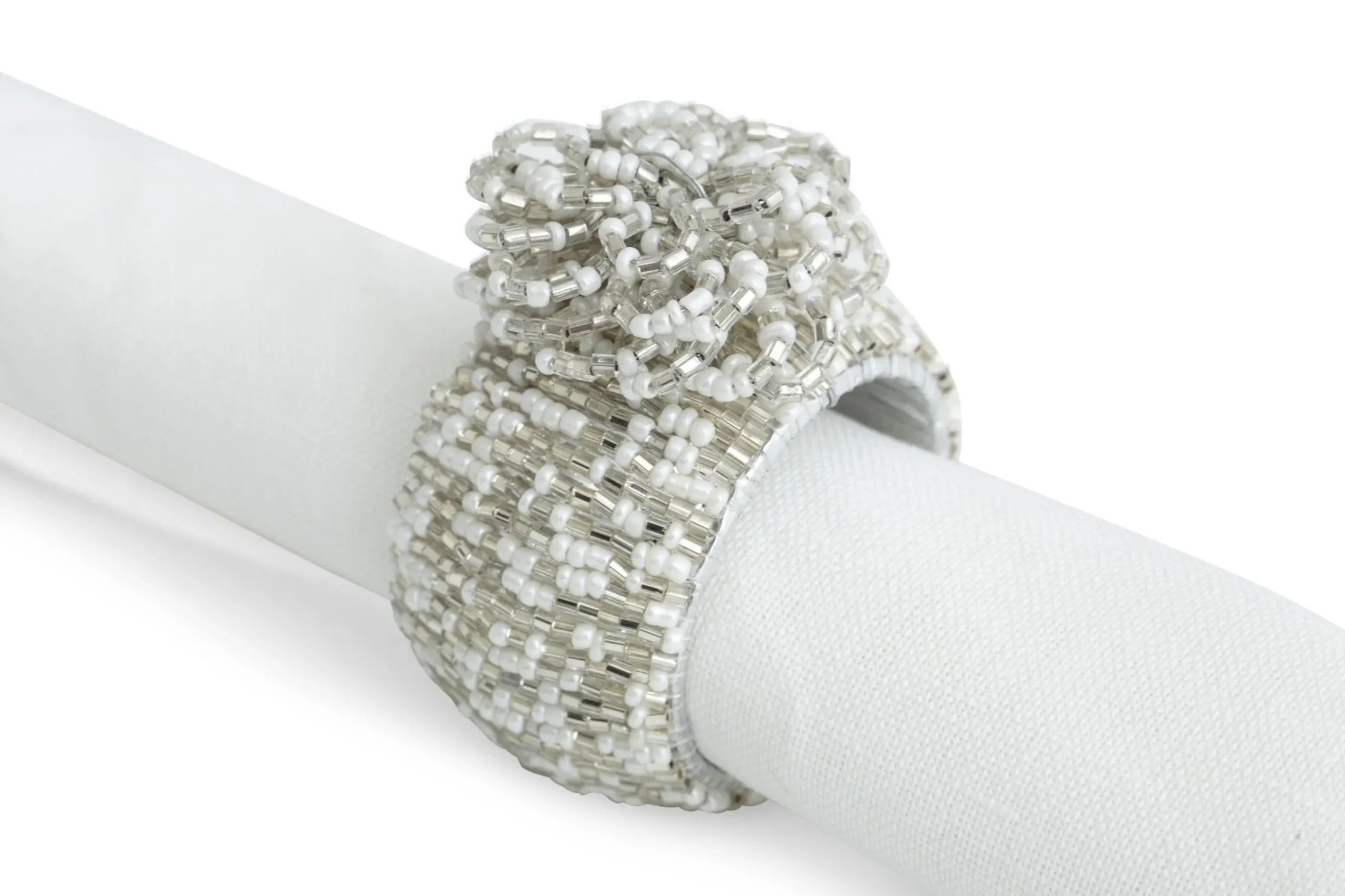 Rioja, Napkin Ring, Beads, Silver