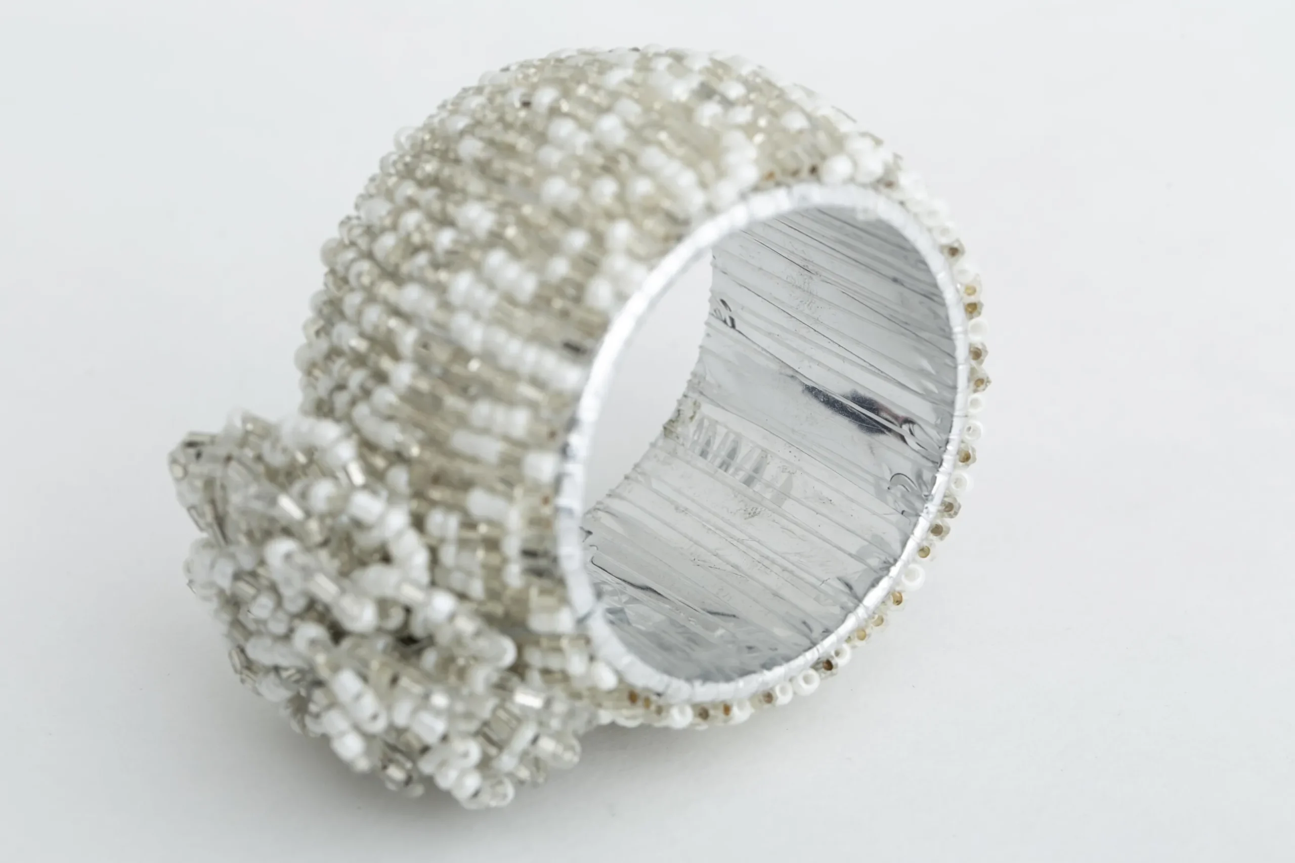 Rioja, Napkin Ring, Beads, Silver