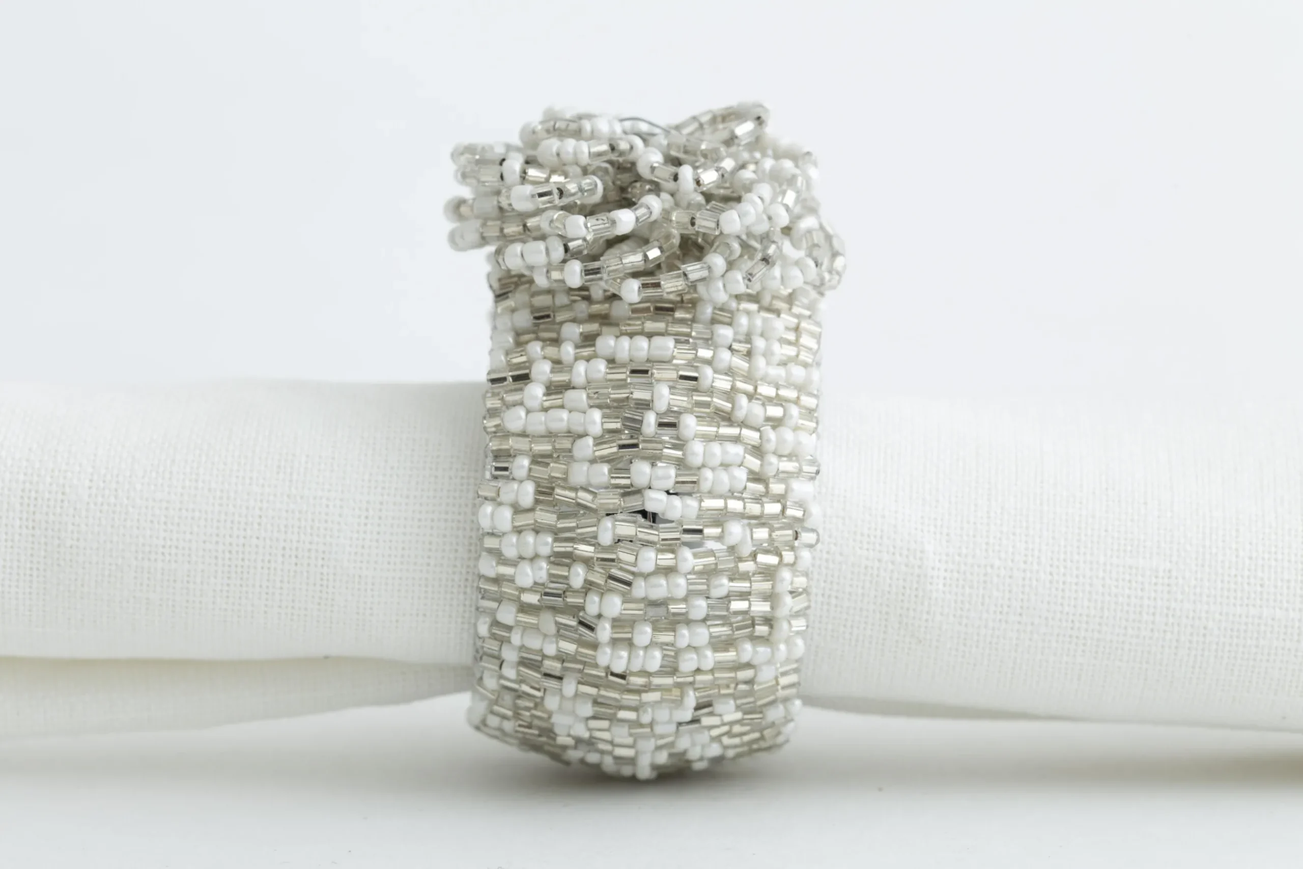 Rioja, Napkin Ring, Beads, Silver
