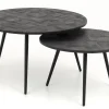 Robyn, Coffee Table, Reclaimed Teak, Round, Set Of 2