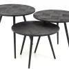 Robyn, Side Table, Reclaimed Teak, Round, Set Of 3