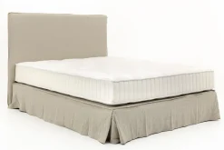 Sandrine, Double Bed, With Headboard, Cover, 160Cm