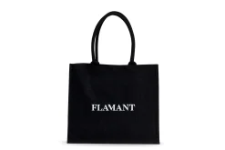 Shopper Flamant, Shopping Bag, Jute, Black
