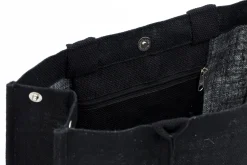 Shopper Flamant, Shopping Bag, Jute, Black