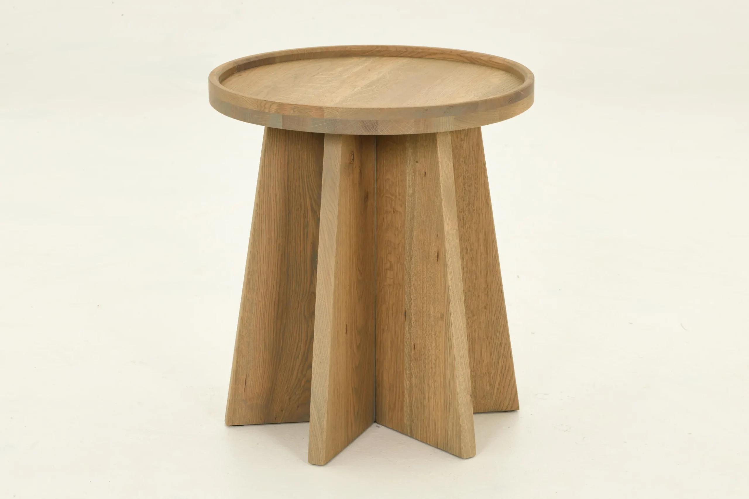 Silver, Side Table, Weathered Oak, Round