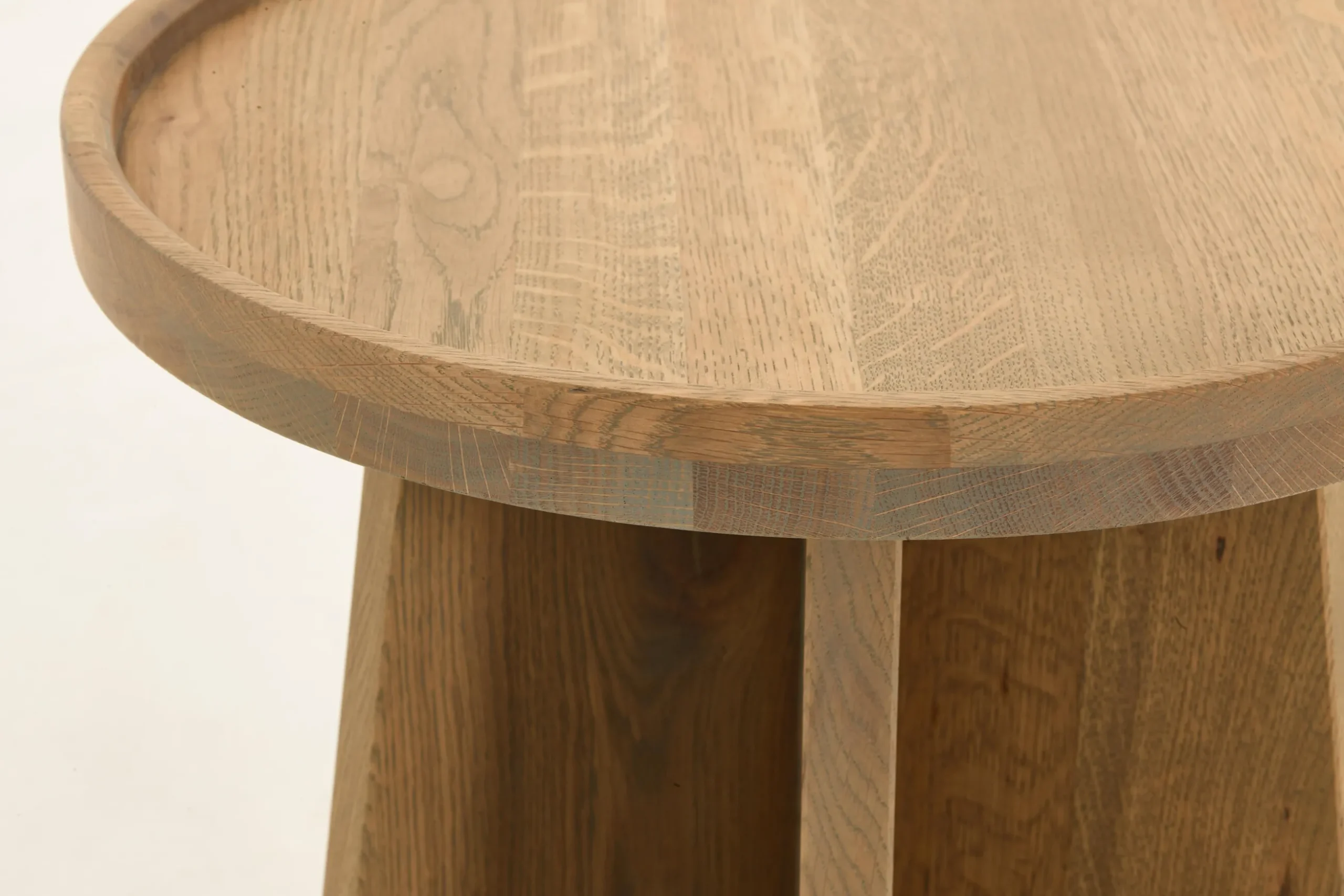 Silver, Side Table, Weathered Oak, Round