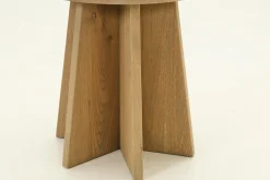 Silver, Side Table, Weathered Oak, Round