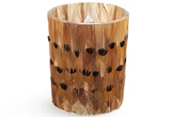 Sterling, Tea Light Holder, Feathers, L