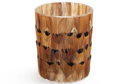 Sterling, Tea Light Holder, Feathers, L