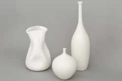 Tess, Vase, Ceramic, White, Model 1