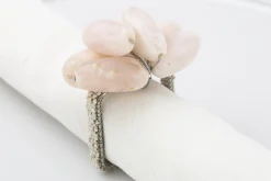Tina, Napkin Ring, Beads, White