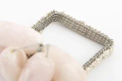 Tina, Napkin Ring, Beads, White