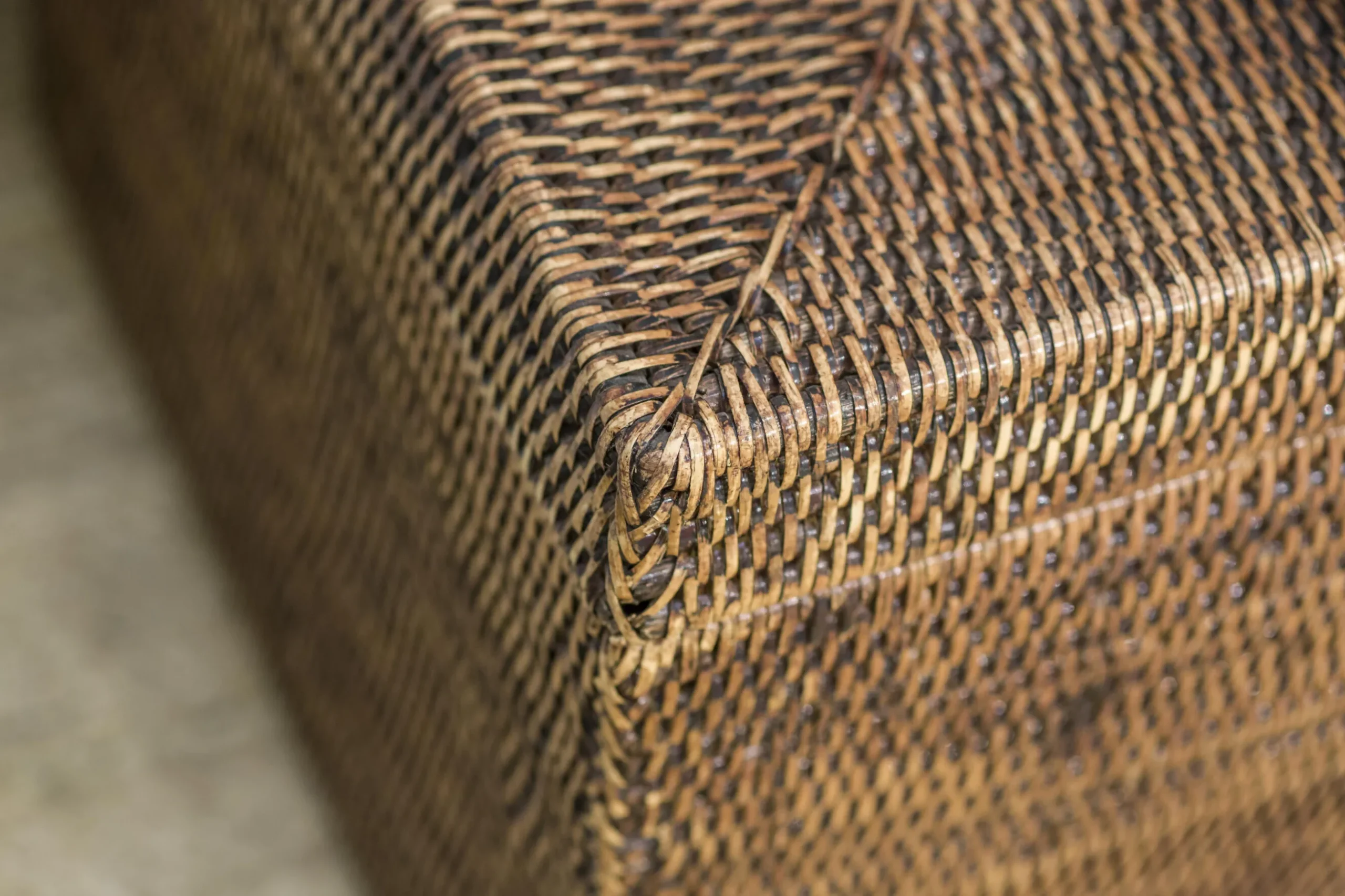 Togo, Basket, With Cover, Reed