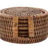 Togo, Coaster, Round, Reed, Set Of 6