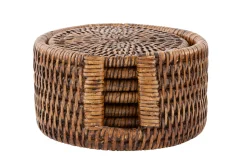 Togo, Coaster, Round, Reed, Set Of 6