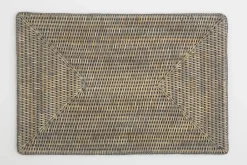 Togo, Placemat, Reed, Grey, Rectangular