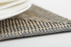 Togo, Placemat, Reed, Grey, Rectangular