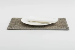 Togo, Placemat, Reed, Grey, Rectangular