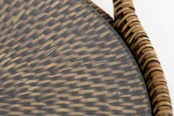 Togo, Tray, Round, With Glass, Reed