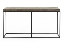 Urban, Console Table, Oak And Metal, Dark Brown