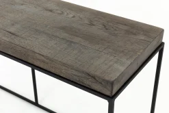 Urban, Console Table, Oak And Metal, Dark Brown