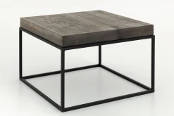 Urban, Side Table, Oak And Metal, Dark Brown