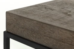 Urban, Side Table, Oak And Metal, Dark Brown