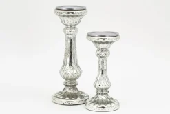 Vlada, Candlestick, Mercury Glass, L