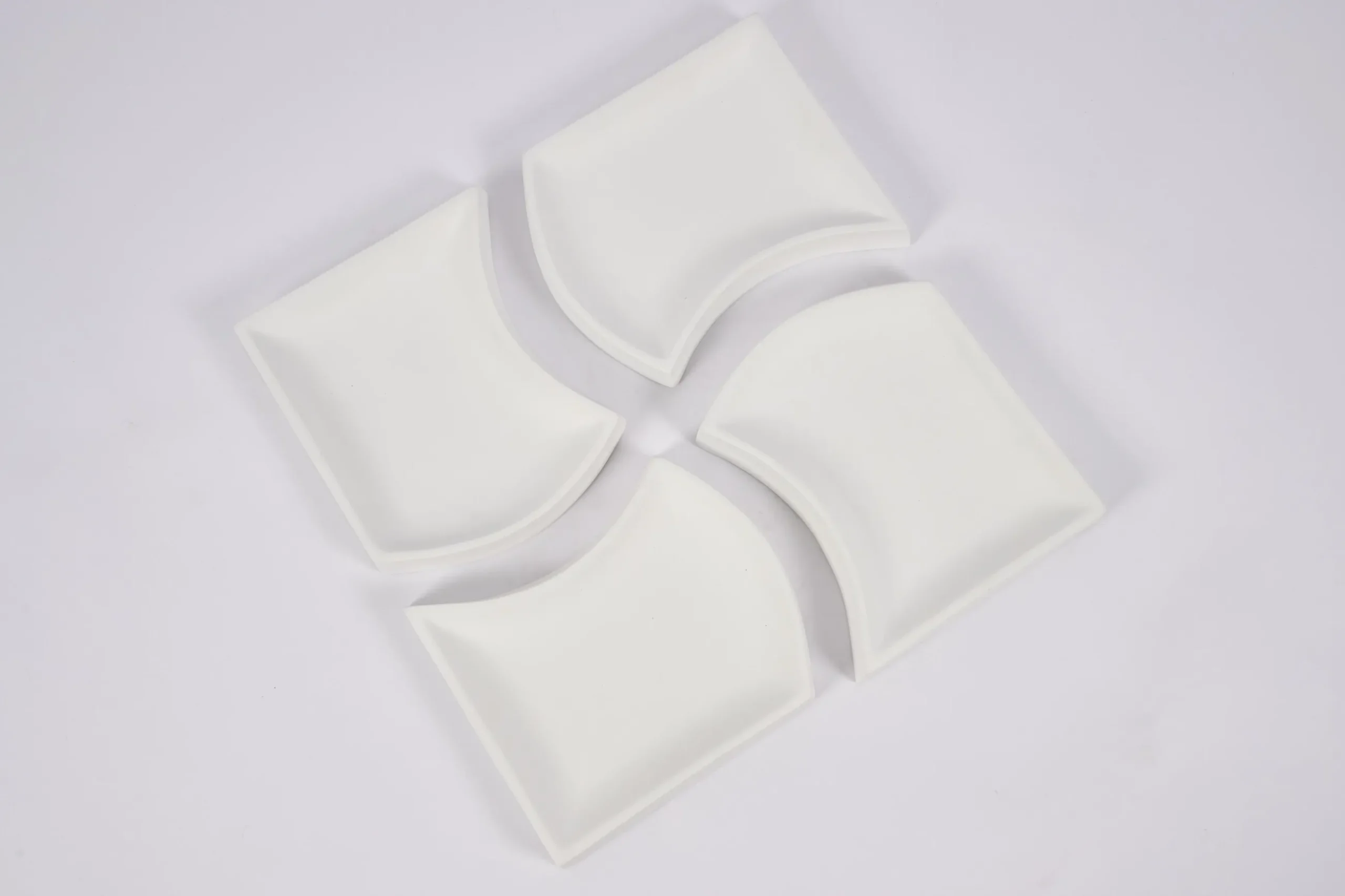 Yuni, Bowl, Ceramic, White, Set Of 4