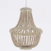 Zofia, Pendant Lamp, Iron And Wooden Beads