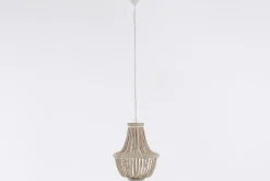 Zofia, Pendant Lamp, Iron And Wooden Beads